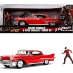 JADA TOYS 1/24 PESADILLA EN ELM STREET 1958 CADILLAC + FIGURA