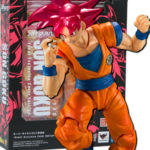 S.H FIGUARTS DRAGON BALL SUPER SAIYAN GOD SON GOKU TAMASHII EVENT EXCLUSIVE COLOR - 15 CM