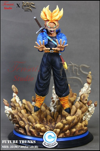 Estátua Trunks Super Saiyajin: Dragon Ball Z 40 Cm Anime Manga