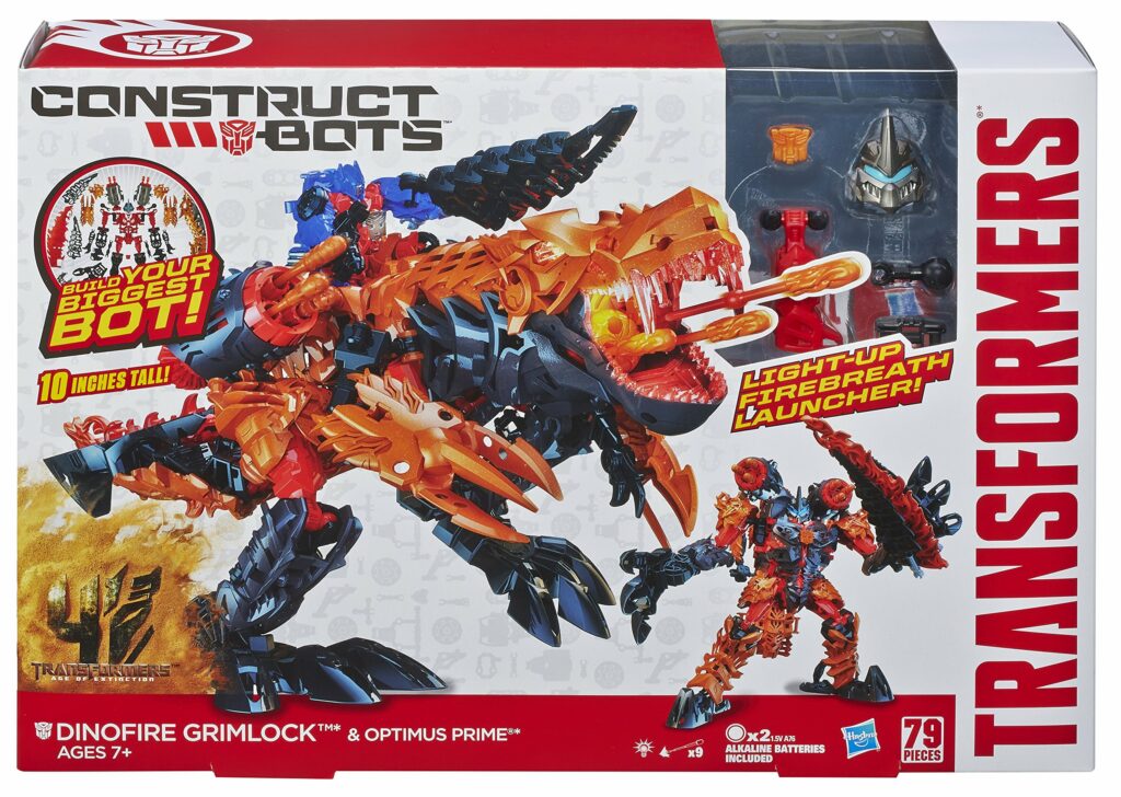 Construction De Dinofire Grimlock et Optimus Prime Transformers