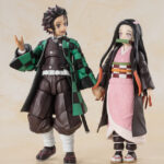 S.H FIGUARTS DEMON SLAYER KIMETSU NO YAIBA:  TANJIRO KAMADO & NEZUKO KAMADO - 14 CM/13 CM
