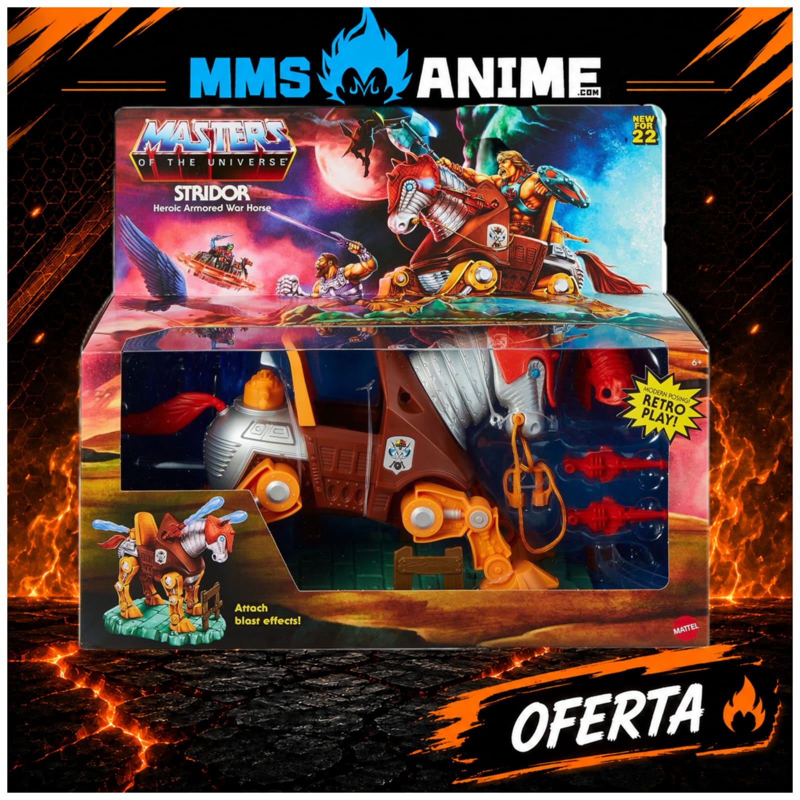 WhatsApp Image 2026-09-19 at 11.39.57 MATTEL MASTERS OF THE UNIVERSE ORIGINS STRIDOR - 21 CM - Imagen 1