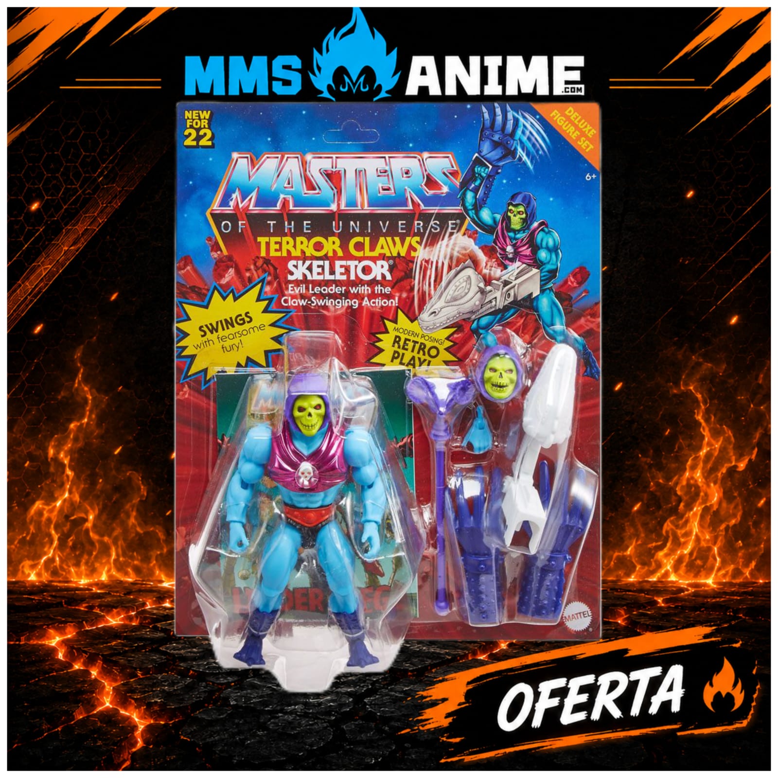 WhatsApp Image 2026-09-19 at 11.39.58 MATTEL MASTERS OF THE UNIVERSE ORIGINS DELUXE TERROR CLAWS SKELETOR - 14 CM - Imagen 1