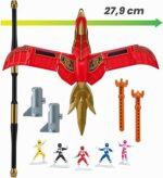 PLAYMATES MIGHTY MORPHIN POWER RANGERS SET 5 COMBINABLES THUNDERZORD + TAZA PERSONALIZADA - Imagen 11