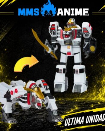 PLAYMATES MIGHTY MORPHIN POWER RANGERS WHITE TIGERZORD - 25 CM